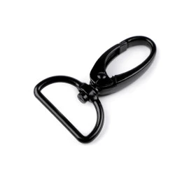 Carabină metalică pivotantă, gaură 25 mm - Lac negru (1 Bucată)