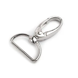 Carabină metalică pivotantă, gaură 25 mm - Nichel (1 Bucată)