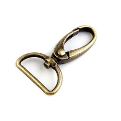 Carabină metalică pivotantă, gaură 25 mm - Alamă antică (1 Bucată)