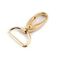 Carabină metalică pivotantă, gaură 25 mm - Auriu (1 Bucată)