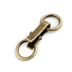 Închizătoare decorativă, 21x60 mm - Alamă antică (10 Perechi)