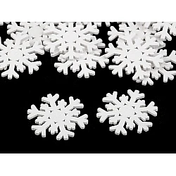 Fulgi de nea din lemn - Alb (20 Bucăți)