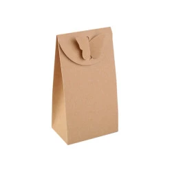Cutie cu închizătoare fluture - Maro natural (10 Bucăți)