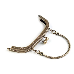 Ramă cu mâner pentru poșetă, 16,2x14 cm - Alamă antică (1 Bucată)