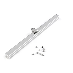 Ramă poșetă / portofel, 19 cm - Nichel (1 Bucată)