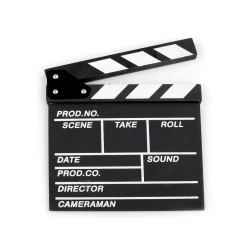 Clapetă scenă de film, 20x20 cm - Negru (1 Bucată)