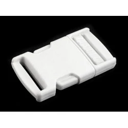 Cataramă trident, lățime 25 mm - Alb lăptos (100 Perechi)