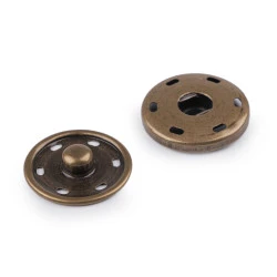 Capse metalice de cusut, ø30 mm - Alamă antică (5 Perechi)