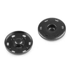 Capse metalice de cusut, ø30 mm - Nichel negru (5 Perechi)