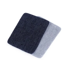 Petice termoadezive jeans, 5,3x7,9 cm - Albastru închis (10 Bucăți)
