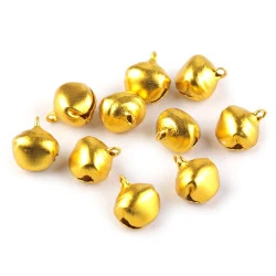 Clopoței / zurgălăi, 13x16 mm - Auriu (10 Bucăți)