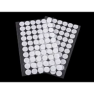 Buline arici autoadezive, complet (puf + scai), ø15 mm - Alb (1 Card)