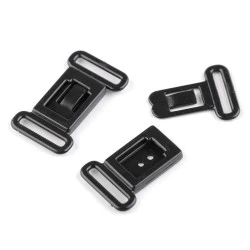 Închizătoare papion / sutiene, lățime 12 mm - Negru (20 Perechi)