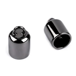 Capăt șnur, ø9 mm - Nichel negru (10 Bucăți)
