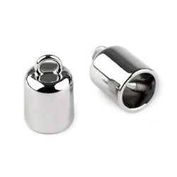 Capăt șnur, ø9 mm - Nichel (10 Bucăți)