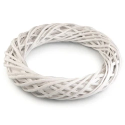 Coroniță ratan, ø30 cm - Alb (1 Bucată)