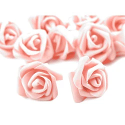 Trandafiri din spumă, ø3 cm - Roz pudrat (10 Bucăți)