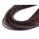 Șnur din piele naturală, lățime 2 mm, lungime 110 cm - Negru (20 Bucăți)