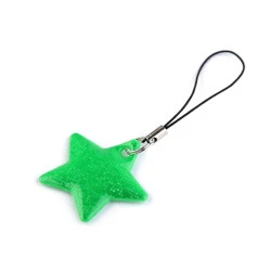 Agăţătoare reflectorizantă pentru fermoar steluță - Verde pastel (1 Bucată)