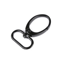 Carabină metalică pivotantă, gaură 25 mm - Lac negru (2 Bucăți)