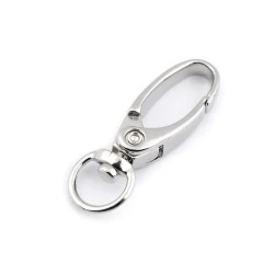 Carabină metalică pivotantă, gaură 10 mm - Nichel (100 Bucăți)