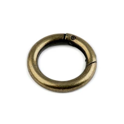 Inel carabină, ø25 mm - Alamă antică (1 Bucată)