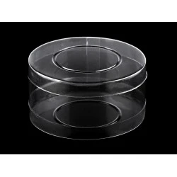 Cutie din plastic transparent cu capac - Transparent (1 Bucată)