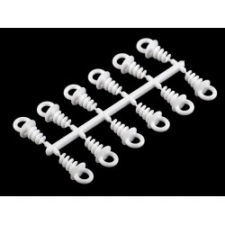 Agățătoare pentru polistiren, 1,1x2,5 cm - Alb lăptos (12 Bucăți)