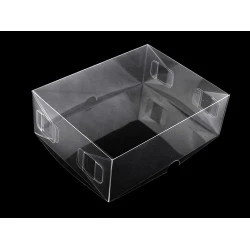 Cutie din plastic transparent cu capac - Transparent (10 Bucăți)