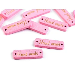 Etichete lemn hand made, 10x30 m - Roz (10 Bucăți)
