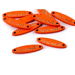 Etichete lemn hand made, 6x27 mm - Portocaliu (100 Bucăți)