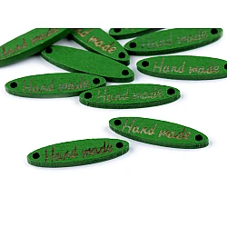Etichete lemn hand made, 6x27 mm - Verde (100 Bucăți)