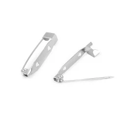 Bază broșă, 5x29 mm - Platinum (10 Bucăți)