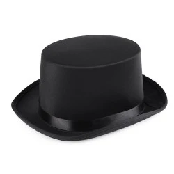 Pălărie joben carnaval / pălărie decor - Negru (1 Bucată)