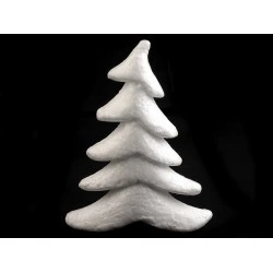 Brăduț din polistiren, 16x20 cm - Alb (1 Bucată)