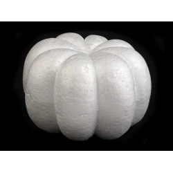 Dovleac polistiren, 8x12,5 cm - Alb (1 Bucată)