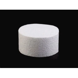 Blat pentru tort din polistiren, ø10 cm - Alb (1 Bucată)