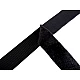 Bandă arici laminată extrafină, complet (puf + scai), 20 mm - Negru (5 Metri)