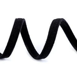 Șnur tubular pentru balene, lățime 10 mm - Negru (1 Metru)