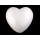 Inimă din polistiren, ø15 cm - Alb (1 Bucată)