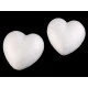 Inimă din polistiren, ø8 cm - Alb (20 Bucăți)