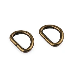 Inel metalic tip d, lățime 15 mm - Alamă antică (10 Bucăți)