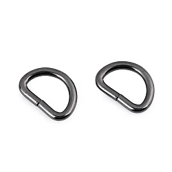 Inel metalic tip d, lățime 15 mm - Nichel negru (10 Bucăți)