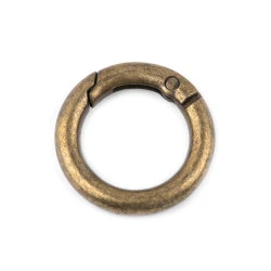 Inel carabină, ø18 mm - Alamă antică (1 Bucată)