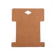 Card expunere panglici / șnururi, 8,6x10,2 cm - Maro natural (100 Bucăți)