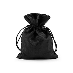 Săculeț satin pentru cadouri, 13x18 cm - Negru (1 Bucată)