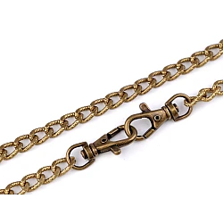 Lanț pentru poșete / genți cu carabină, 120 cm - Alamă antică (1 Bucată)