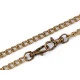 Lanț pentru poșete / genți cu carabină, 120 cm - Auriu rose (1 Bucată)