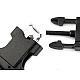 Cataramă trident cu fluier și compas, lățime 20 cm - Negru (10 Bucăți)
