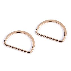 Inel metalic tip d plat, lățime 30 mm - Auriu rose (100 Bucăți)